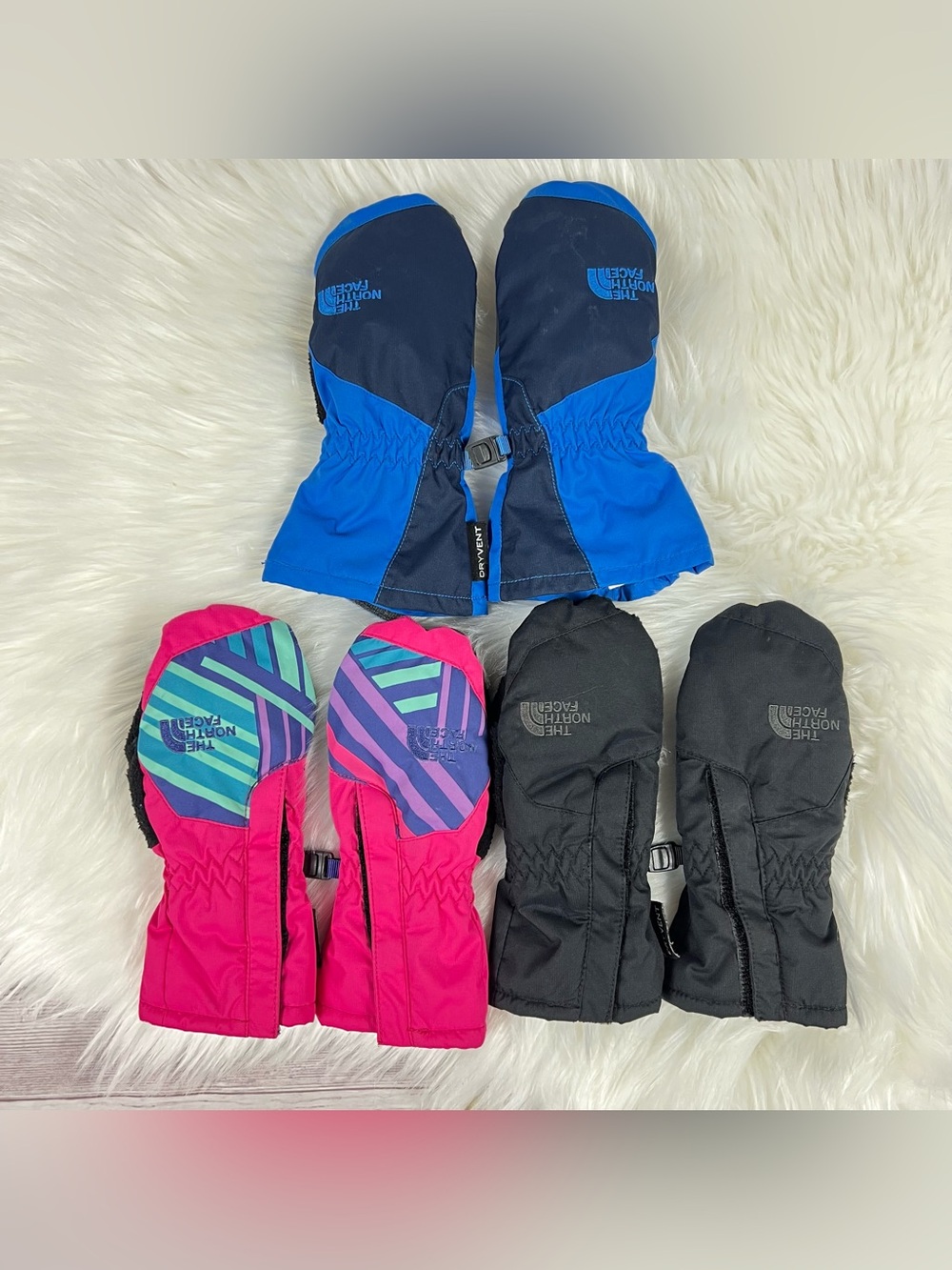 The North Face Kids Snow Mittens Gloves Bundle 3 Pairs Size 4T ❄️